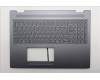 Lenovo 5CB1S05098 C-Cover with keyboard, US English Euro, Luna Grey, Backlight, Non-FingerPrint, US