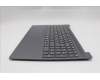 Lenovo 5CB1S05164 C-Cover with keyboard, Spanish, Luna Grey, Non-Backlight, FingerPrint, UK
