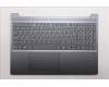 Lenovo 5CB1S05172 C-Cover with keyboard, Belgian, Luna Grey, Backlight, FingerPrint, UK