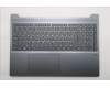 Lenovo 5CB1S05782 C-Cover with keyboard, Slovenian, Luna Grey, Backlight, FingerPrint, UK