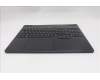 Lenovo 5CB1S24086 C-Cover with keyboard, English, Eclipse Black, White Backlight, Anodizing Sandblasting, US