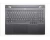 Lenovo 5CB1S24087 C-Cover with keyboard, US English Euro, Eclipse Black, White Backlight, Anodizing Sandblasting, US