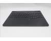 Lenovo 5CB1S31066 C-Cover with keyboard, French, Eclipse Black, White Backlight, Painting, US