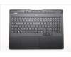 Lenovo 5CB1S31114 C-Cover with keyboard, German, Eclipse Black, White Backlight, UK