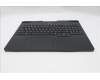 Lenovo 5CB1S31132 C-Cover with keyboard, Ukraine, Eclipse Black, White Backlight, US