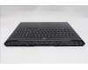 Lenovo 5CB1S57448 C-Cover with keyboard, German, Eclipse Black, White Backlight, UK