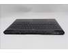 Lenovo 5CB1S57461 C-Cover with keyboard, Spanish, Eclipse Black, White Backlight, UK