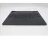 Lenovo 5CB1S76617 C-Cover with keyboard, Ukraine, Eclipse Black, White Backlight, Anodizing Sandblasting, US