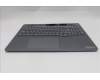 Lenovo 5CB1S80306 C-Cover with keyboard, Belgian, Luna Grey, Non-FingerPrint, UK