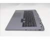 Lenovo 5CB1S90378 C-Cover with keyboard, English, Luna Grey, White Backlight, US