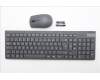 Lenovo 5KM0U87993 Keyboard_Mouse, 2.4G, German, Luna Grey, Black Wheel