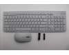 Lenovo 5KM0U88056 AI Keyboard_Mouse,2.4G,Russian/Cyrillic,Cloud Grey