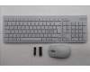 Lenovo 5KM0U88072 AI Keyboard_Mouse, 2.4G, Nordic, Cloud Grey, Darker Wheel