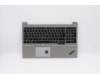 Lenovo 5M10V16971 C-Cover with keyboard, German, Silver, Backlight, UK