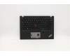 Lenovo 5M10Z41422 C-Cover with keyboard, Portuguese, Black, Backlight, FingerPrint, UK