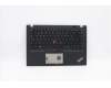 Lenovo 5M10Z54207 C-Cover with keyboard, Portuguese, Black, Backlight, UK