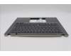 Lenovo 5M11H52349 C-Cover with keyboard, German, Grey, Backlight, UK