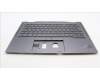 Lenovo 5M11H62255 C-Cover with keyboard, French, Grey, Backlight, Fingerprint, US