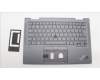 Lenovo 5M11H62396 C-Cover with keyboard, Danish, Grey, Backlight, FingerPrint, WWAN, UK
