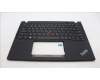 Lenovo 5M11H94499 C-Cover with keyboard, US English Euro, Black, Backlight, WWAN, US