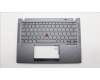 Lenovo 5M11H94603 C-Cover with keyboard, US English Euro, Grey, Backlight, US