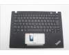 Lenovo 5M11L59335 C-Cover with keyboard, German, Black, Backlight, UK