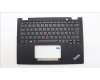 Lenovo 5M11L64082 C-Cover with keyboard, Belgian, Black, Backlight, UK