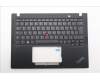 Lenovo 5M11L85938 C-Cover with keyboard, German, Black, Backlight, UK