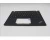 Lenovo 5M11N89424 C-Cover with keyboard, German, Black, Backlight, UK