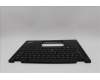 Lenovo 5M11N89850 C-Cover with keyboard, Danish, Black, Backlight, UK