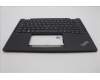 Lenovo 5M11N89869 C-Cover with keyboard, German, Black, Backlight, UK