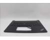 Lenovo 5M11N93258 C-Cover with keyboard, Belgian, Black, UK