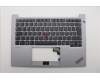 Lenovo 5M11N96179 C-Cover with keyboard, German, Arctic Grey, Backlight, UK