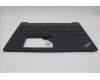 Lenovo 5M11N96631 C-Cover with keyboard, Belgian, Black, Backlight, UK