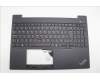 Lenovo 5M11N99206 C-Cover with keyboard, Switzerland, Black, Backlight, UK
