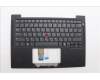 Lenovo 5M11N99415 C-Cover with keyboard, Hebrew, Black, Backlight, US