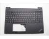 Lenovo 5M11N99845 C-Cover with keyboard, Arabic, Black, Backlight, US