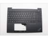 Lenovo 5M11N99876 C-Cover with keyboard, Norwegian, Black, Backlight, UK