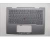 Lenovo 5M11P35067 C-Cover with keyboard, UK English, Luna Grey, Fingerprint, WWAN, UK