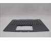Lenovo 5M11P35092 C-Cover with keyboard, Norwegian, Luna Grey, Fingerprint, WWAN, UK