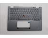 Lenovo 5M11P68929 C-Cover with keyboard, US English Euro, Grey, Backlight, US