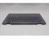 Lenovo 5M11Q55271 C-Cover with keyboard, Belgian, Luna Grey, Non-Backlight, World Face Camera, UK
