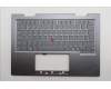 Lenovo 5M11R38974 C-Cover with keyboard, Swedish/Finnish, Luna Grey, FingerPrint Reader, WLAN, UK