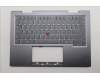 Lenovo 5M11R38986 C-Cover with keyboard, UK English, Luna Grey, FingerPrint Reader, WLAN, UK
