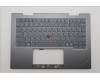 Lenovo 5M11R39475 C-Cover with keyboard, Ukraine, Luna Grey, FingerPrint Reader, WWAN, US