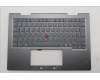 Lenovo 5M11R39537 C-Cover with keyboard, Swedish/Finnish, Luna Grey, FingerPrint Reader, WWAN, UK