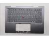 Lenovo 5M11R91404 C-Cover with keyboard, Arabic, Grey, Backlight, FingerPrint Reader, US