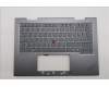Lenovo 5M11R91416 C-Cover with keyboard, Danish, Grey, Backlight, FingerPrint Reader, UK