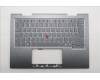 Lenovo 5M11R91447 C-Cover with keyboard, Norwegian, Grey, Backlight, FingerPrint Reader, UK
