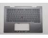 Lenovo 5M11R91501 C-Cover with keyboard, German, Grey, Backlight, FingerPrint Reader, WWAN, UK